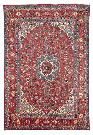 Persisk tæppe - Isfahan - Premium - 406 x 300 cm - rød