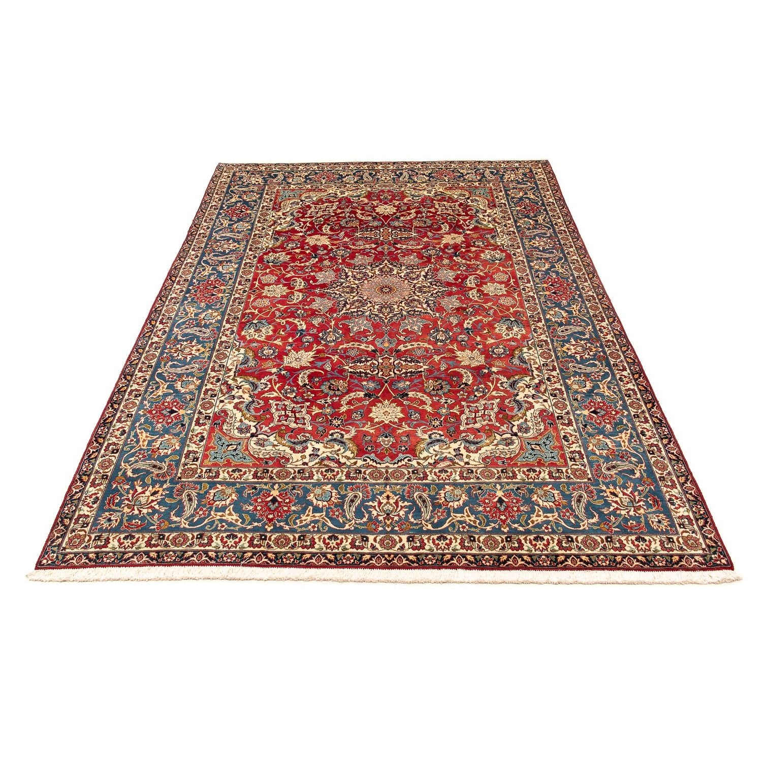 Persisk tæppe - Isfahan - Premium - 377 x 271 cm - rød