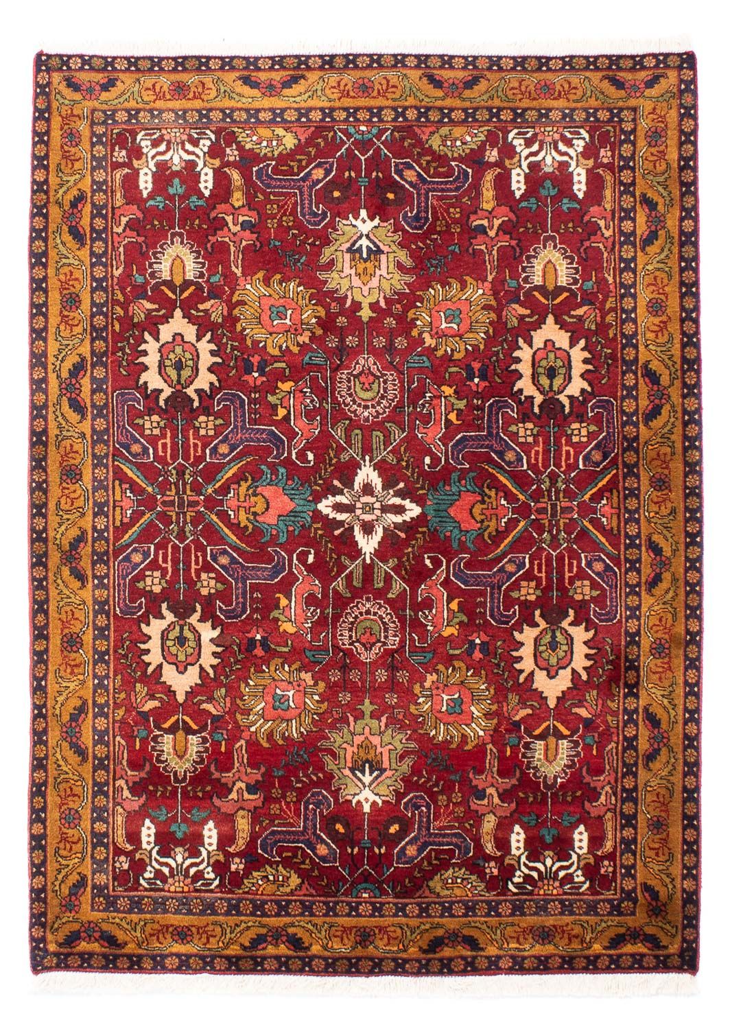 Persisk tæppe - Nomadisk - 191 x 138 cm - mørkerød