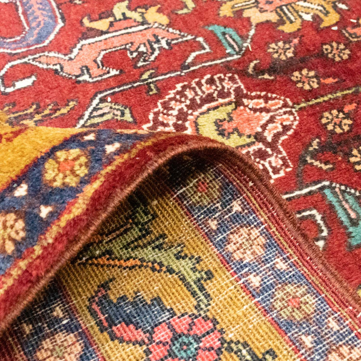 Persisk tæppe - Nomadisk - 189 x 143 cm - rød