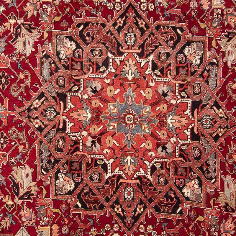 Persisk tæppe - Nomadisk - 334 x 265 cm - mørkerød