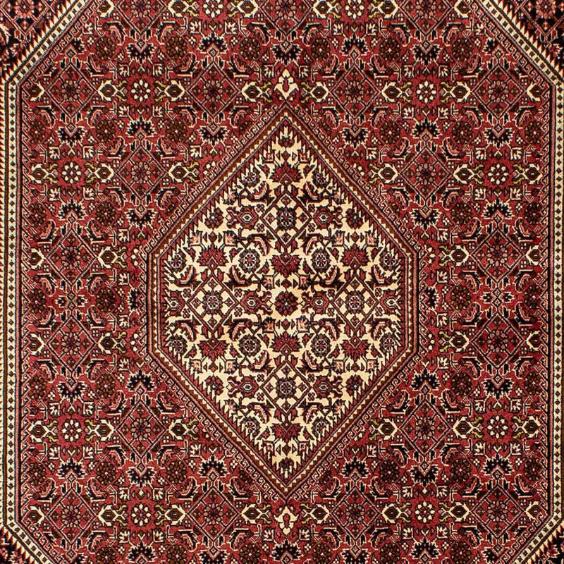 Persisk tæppe - Bijar - 243 x 167 cm - mørkerød