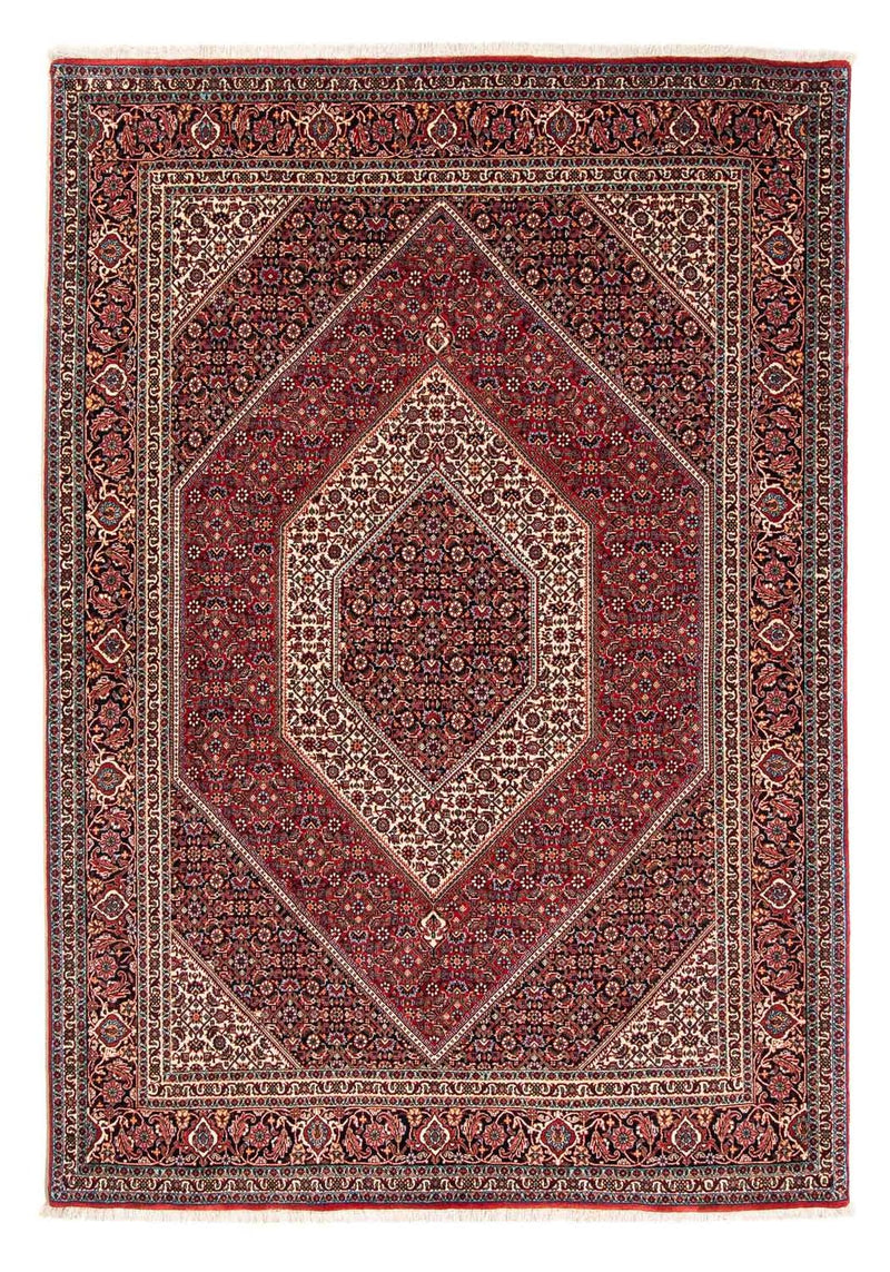 Persisk tæppe - Bijar - 237 x 173 cm - mørkerød
