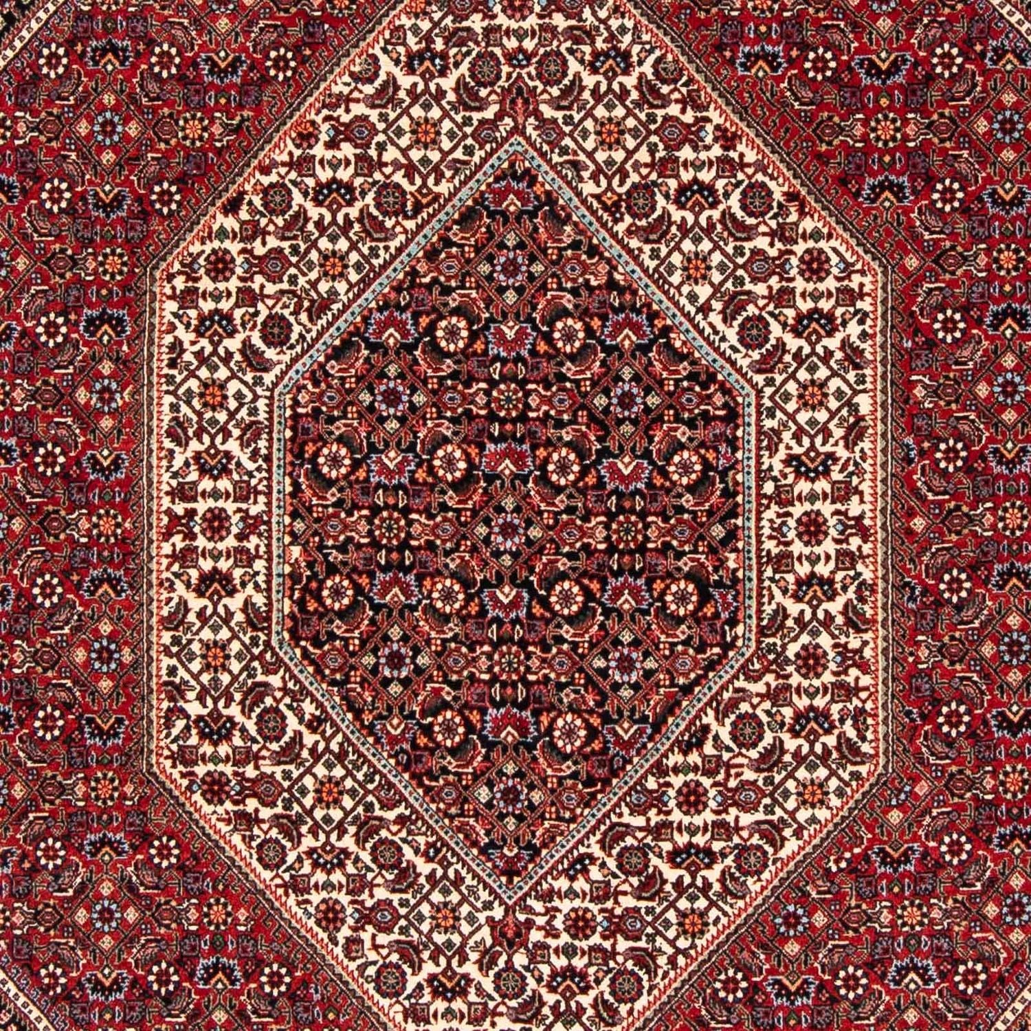 Persisk tæppe - Bijar - 237 x 173 cm - mørkerød