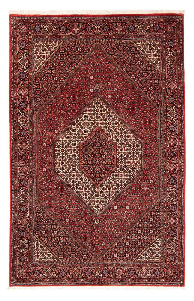 Persisk tæppe - Bijar - 232 x 153 cm - rød