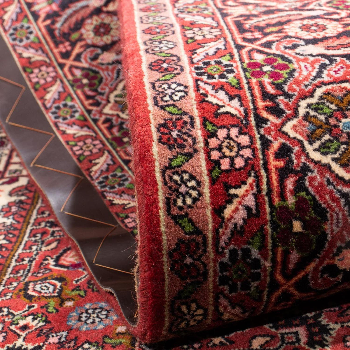 Persisk tæppe - Bijar - 250 x 175 cm - lysrød