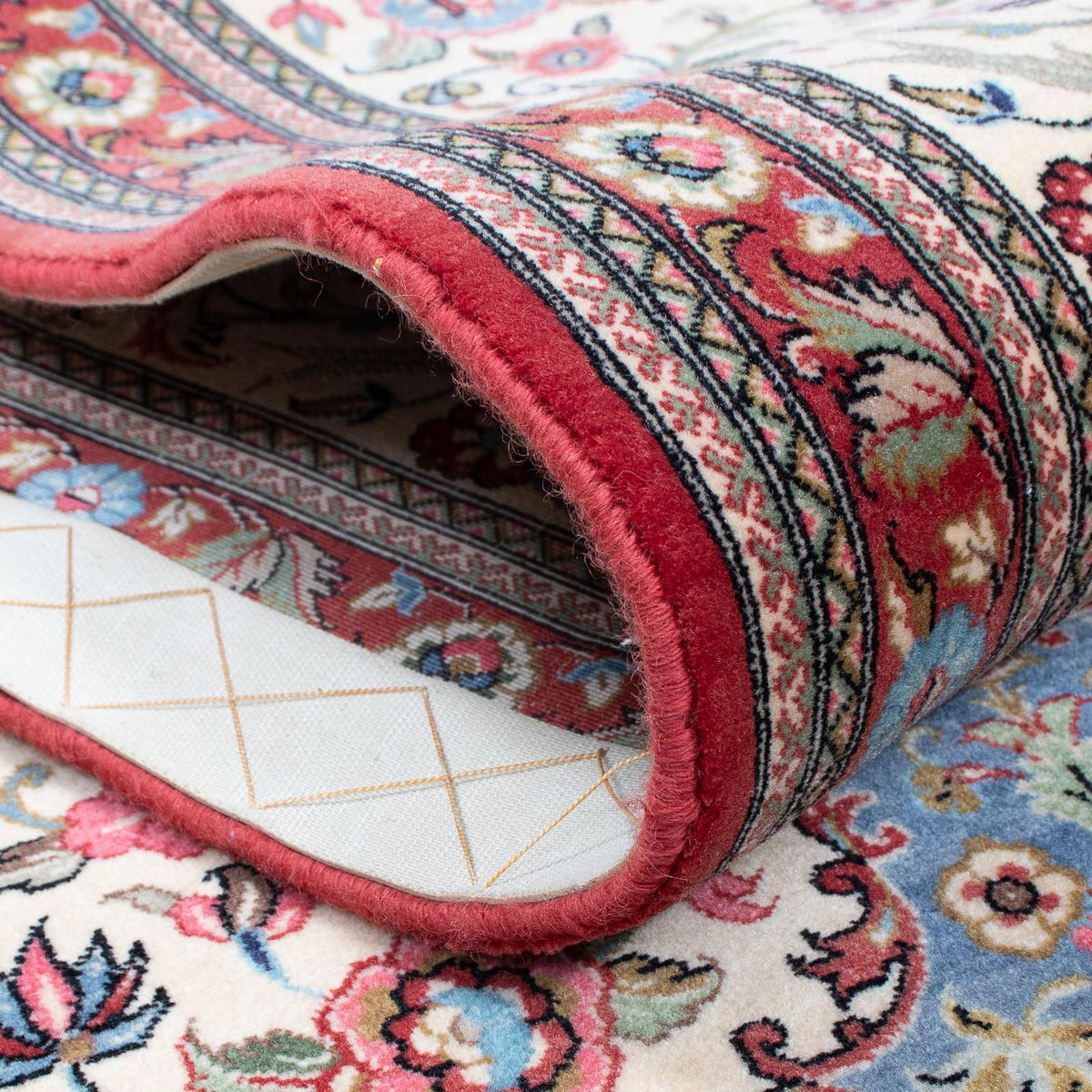 Løber Persisk tæppe - Tabriz - 143 x 105 cm - beige