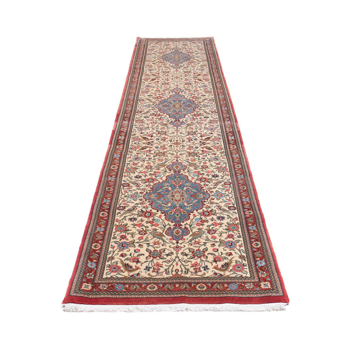 Løber Persisk tæppe - Tabriz - 143 x 105 cm - beige