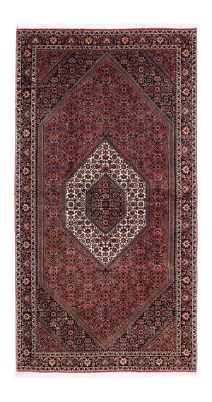 Løber Persisk tæppe - Bijar - 205 x 102 cm - mørkerød