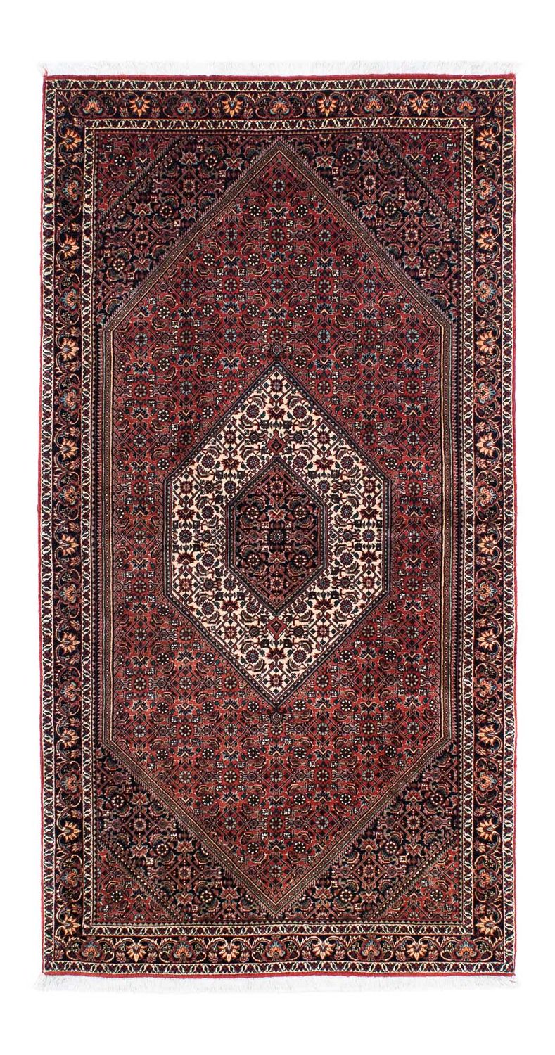 Løber Persisk tæppe - Bijar - 205 x 102 cm - mørkerød
