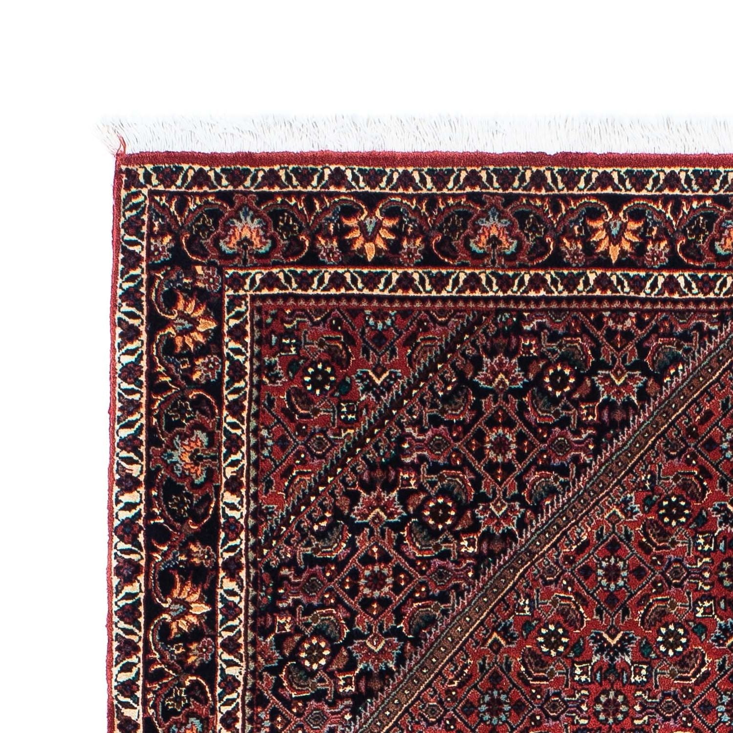 Løber Persisk tæppe - Bijar - 205 x 102 cm - mørkerød