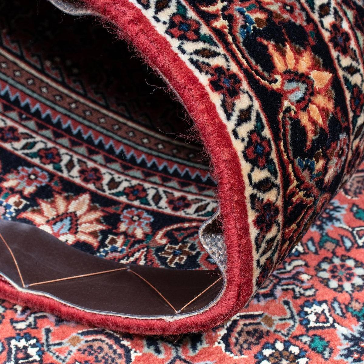 Løber Persisk tæppe - Bijar - 205 x 102 cm - mørkerød