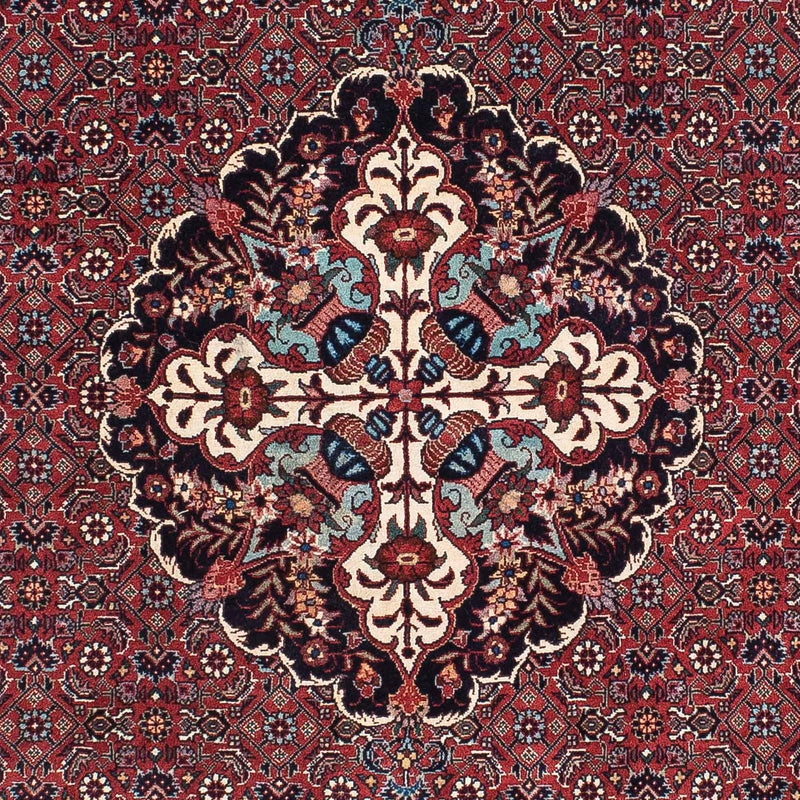 Persisk tæppe - Bijar - 194 x 114 cm - mørkerød