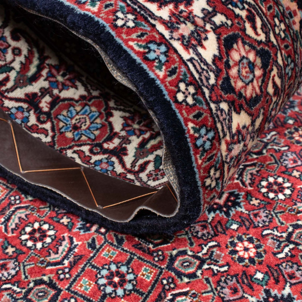 Persisk tæppe - Bijar - 194 x 114 cm - mørkerød