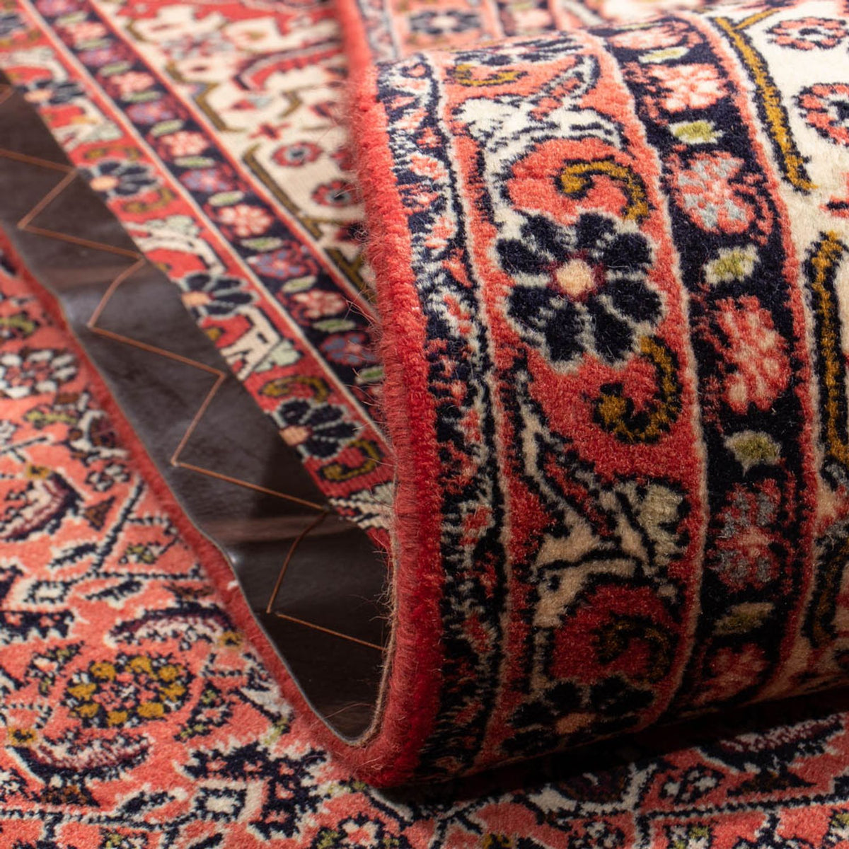 Persisk tæppe - Bijar - 357 x 248 cm - mørkerød