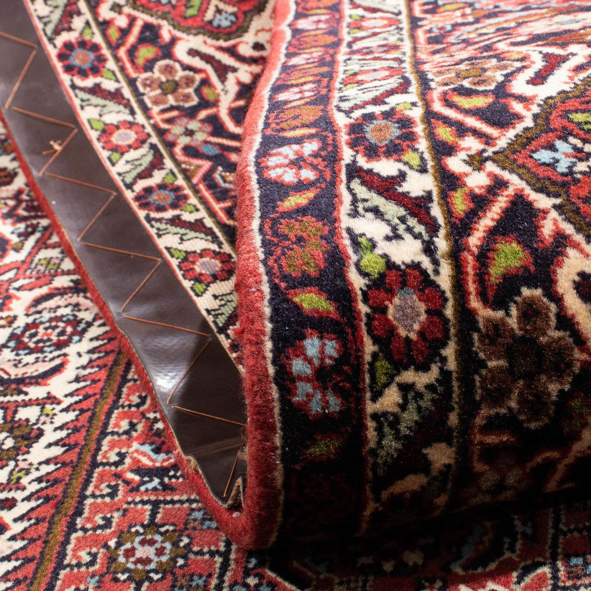 Persisk tæppe - Bijar - 251 x 174 cm - lysrød