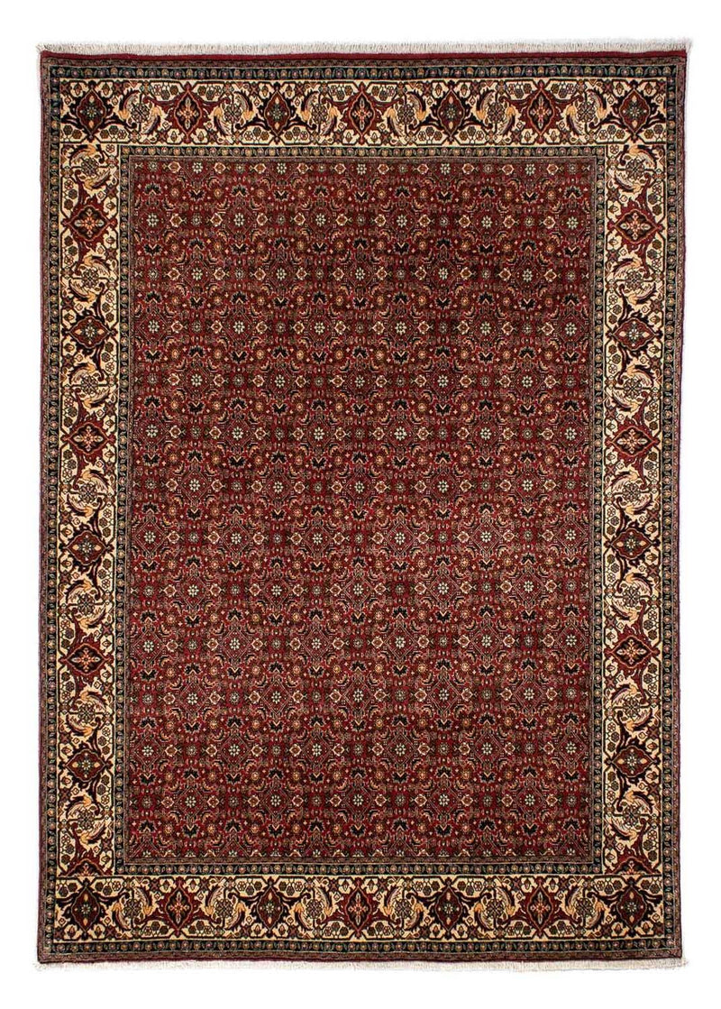 Persisk tæppe - Bijar - 275 x 196 cm - mørkerød