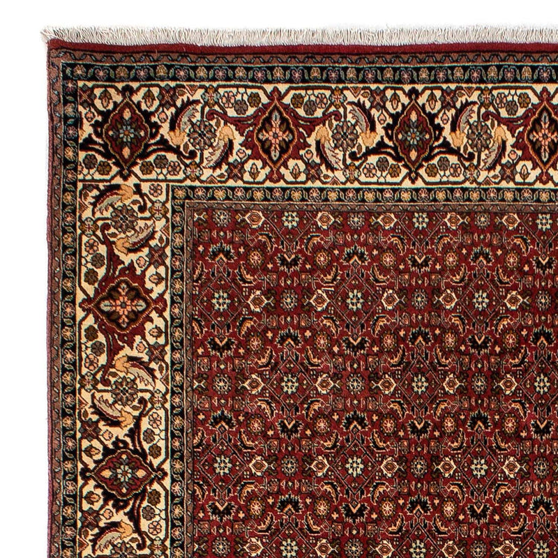 Persisk tæppe - Bijar - 275 x 196 cm - mørkerød