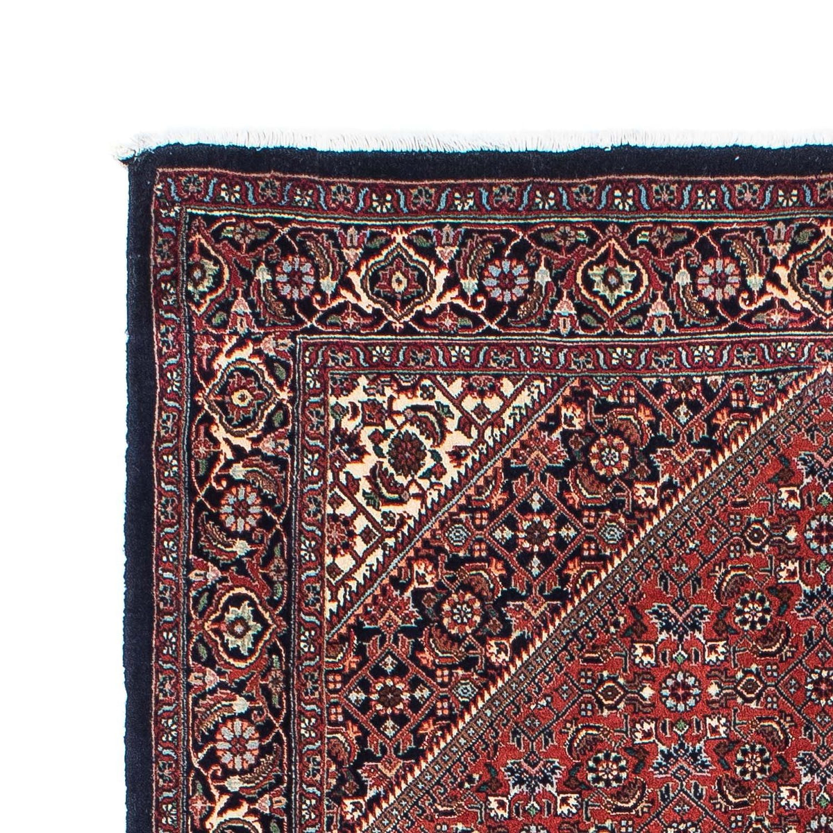 Løber Persisk tæppe - Bijar - 201 x 100 cm - mørkeblå