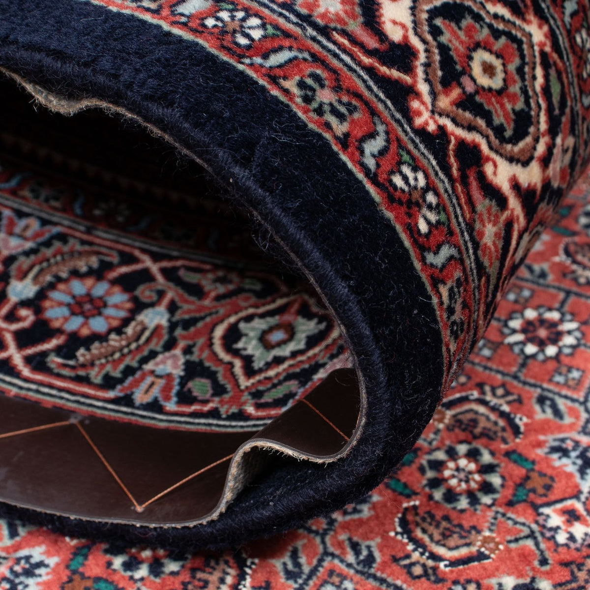 Løber Persisk tæppe - Bijar - 201 x 100 cm - mørkeblå