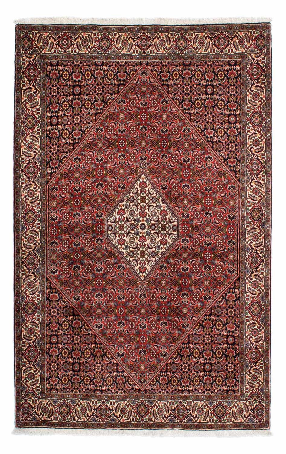 Persisk tæppe - Bijar - 220 x 141 cm - rød