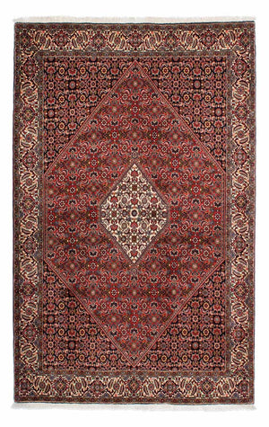 Persisk tæppe - Bijar - 220 x 141 cm - rød