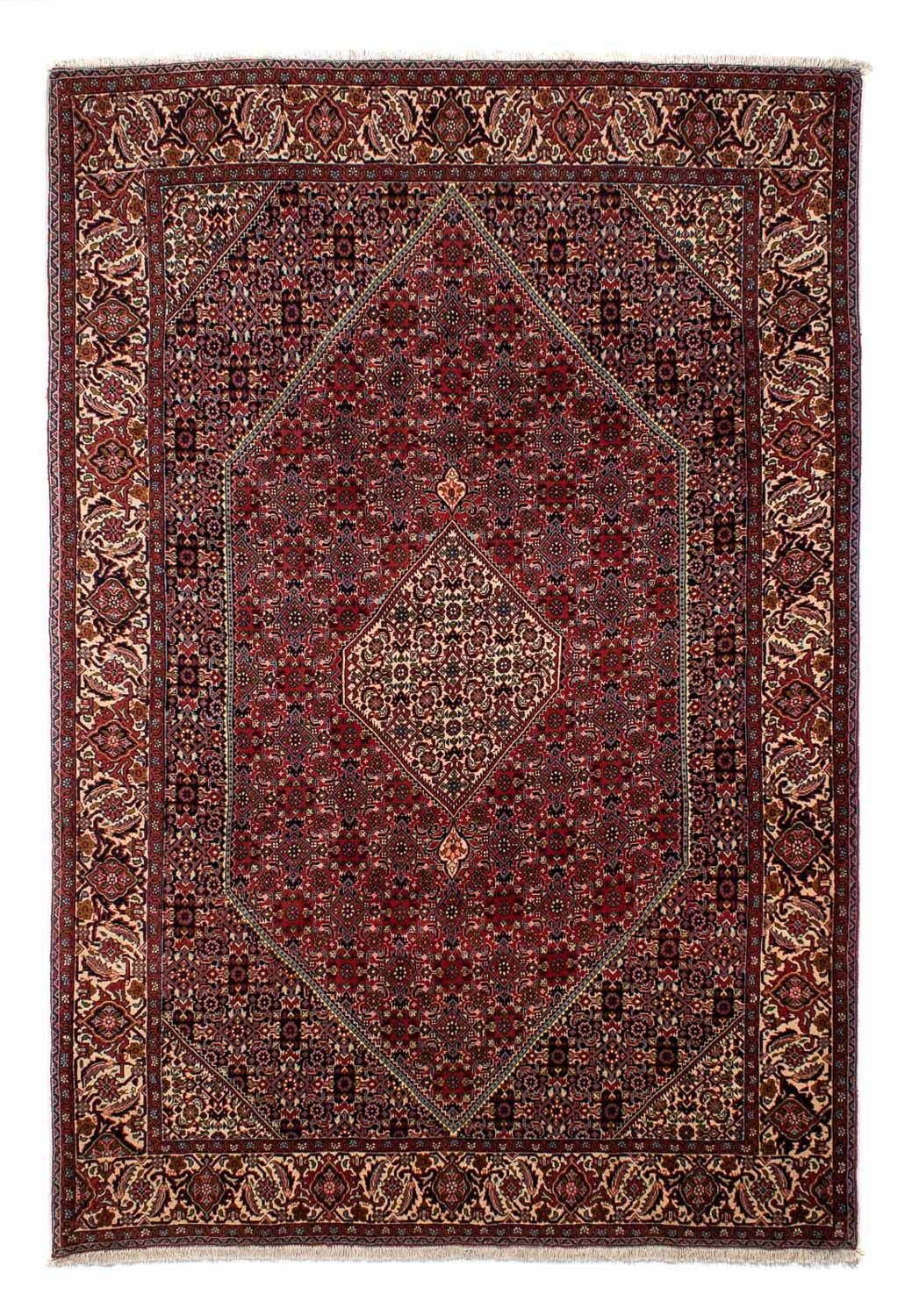 Persisk tæppe - Bijar - 290 x 206 cm - mørkerød