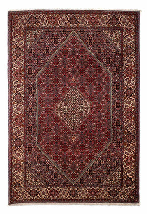 Persisk tæppe - Bijar - 290 x 206 cm - mørkerød