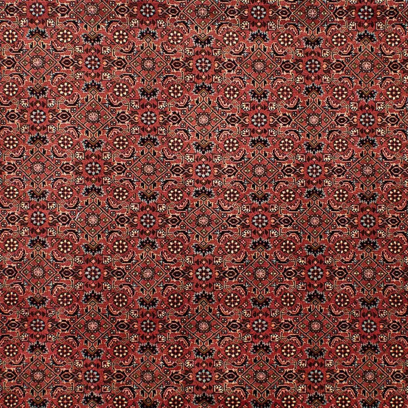Persisk tæppe - Bijar - 292 x 203 cm - mørkerød