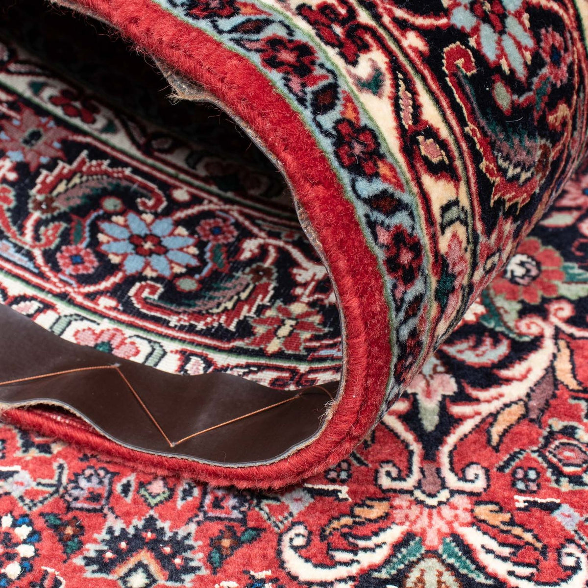 Persisk tæppe - Bijar - 223 x 130 cm - lysrød