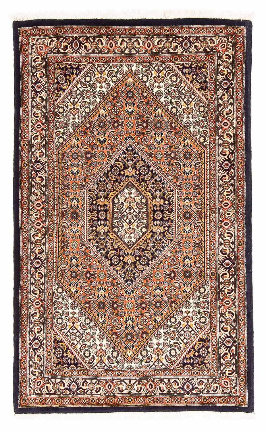 Persisk tæppe - Bijar - 150 x 90 cm - mørkeblå