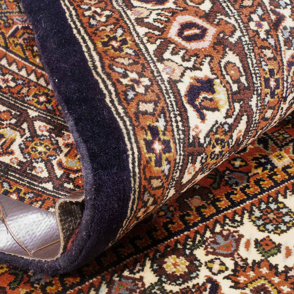 Persisk tæppe - Bijar - 150 x 90 cm - mørkeblå