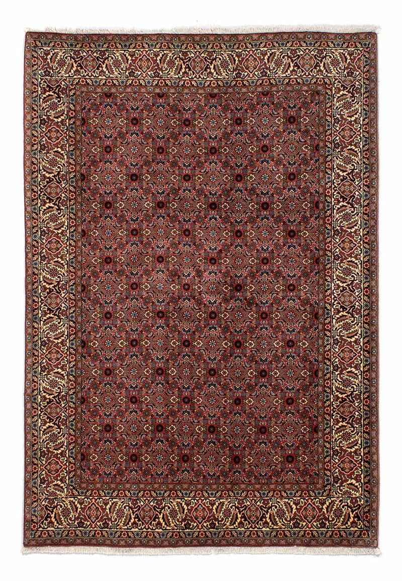 Persisk tæppe - Bijar - 257 x 178 cm - mørkerød