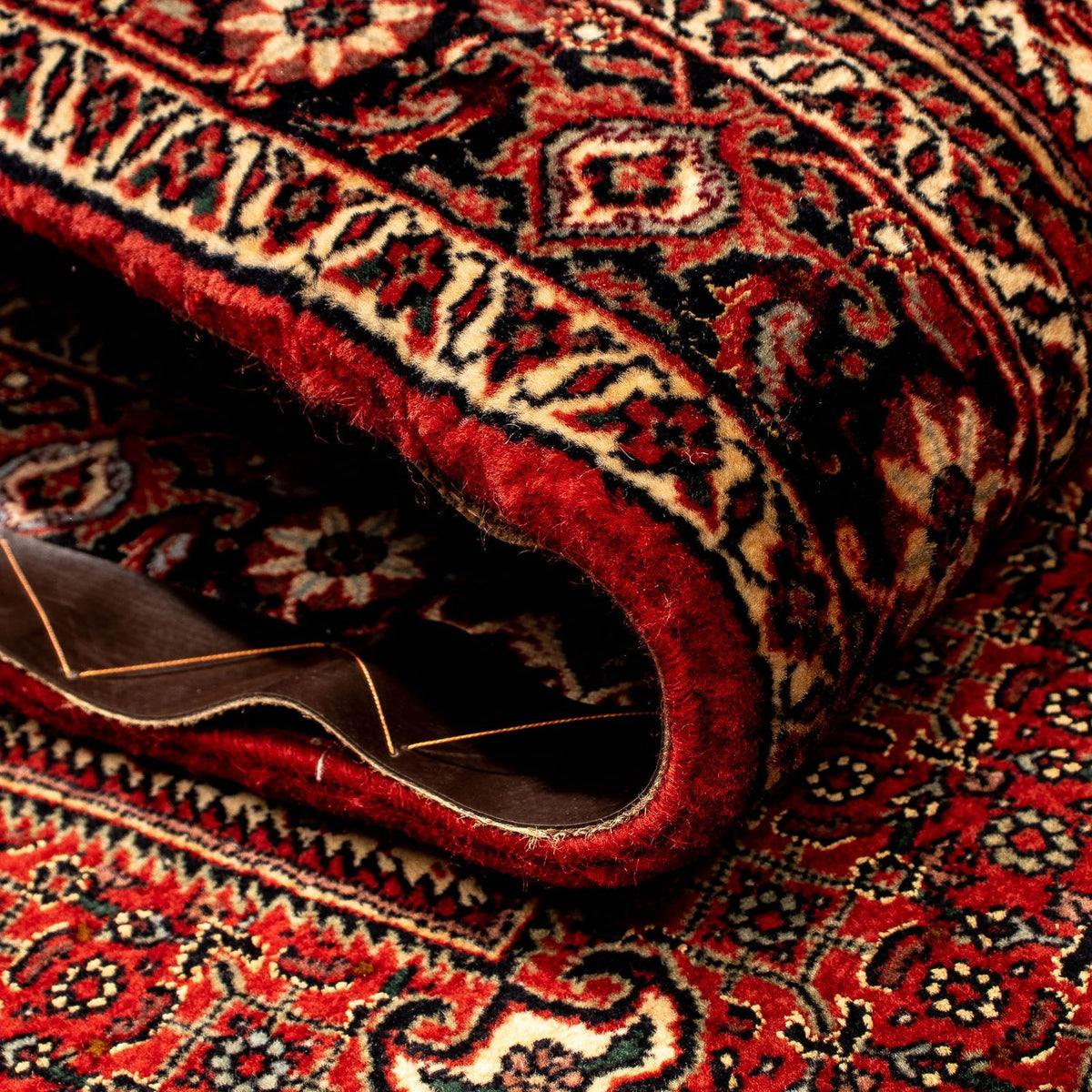 Løber Persisk tæppe - Bijar - 305 x 84 cm - mørkerød