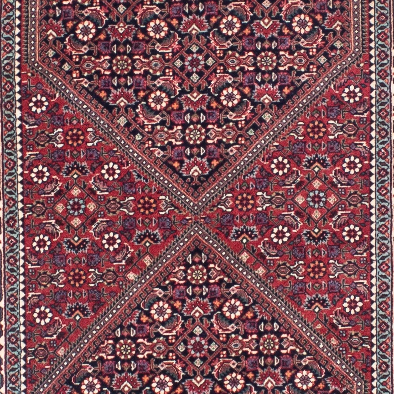 Løber Persisk tæppe - Bijar - 303 x 84 cm - rød