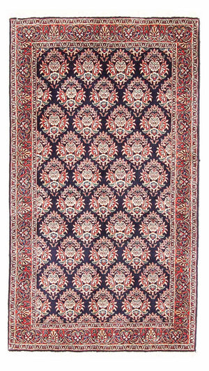Persisk tæppe - Bijar - 143 x 82 cm - mørkeblå