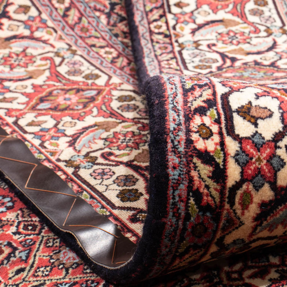 Persisk tæppe - Bijar - 350 x 248 cm - lysrød