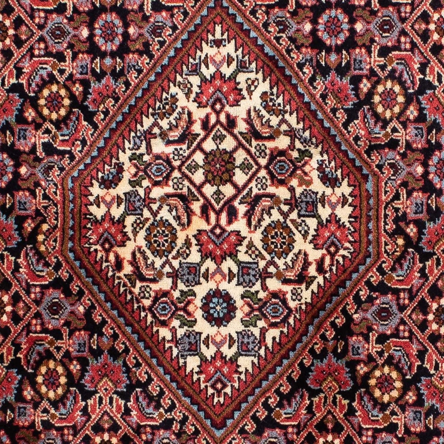 Persisk tæppe - Bijar - 223 x 142 cm - lysrød