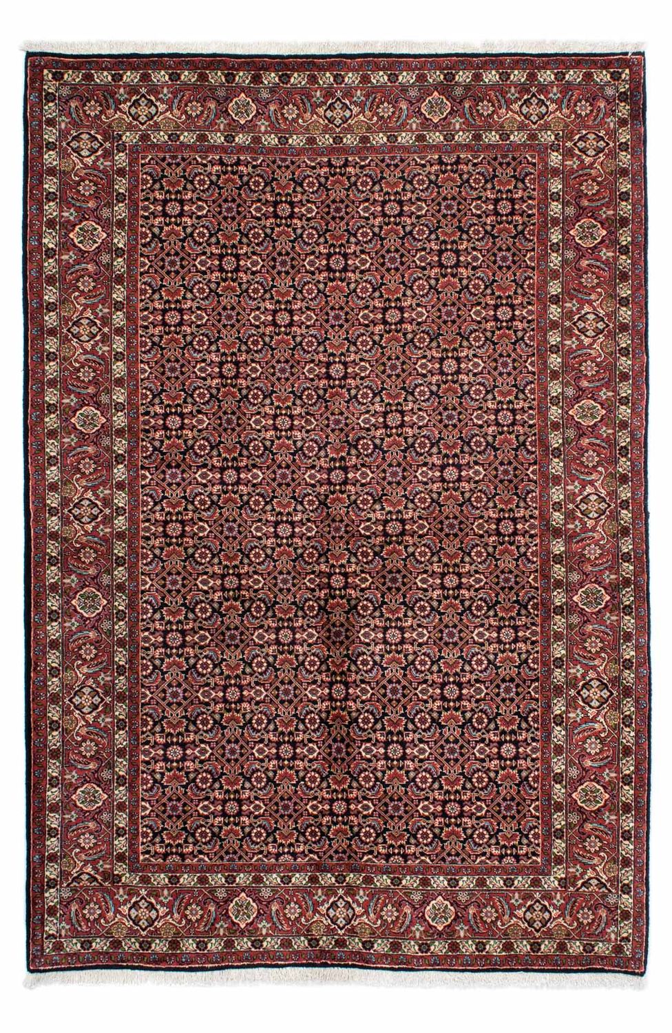 Persisk tæppe - Bijar - 213 x 141 cm - mørkebrun