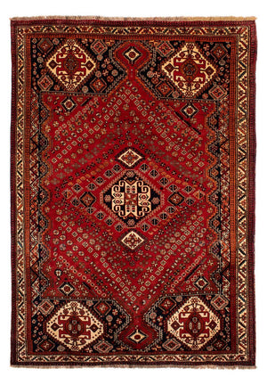 Persisk tæppe - Nomadisk - 303 x 205 cm - mørkerød