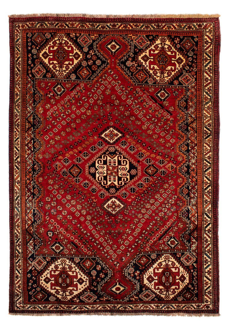 Persisk tæppe - Nomadisk - 303 x 205 cm - mørkerød
