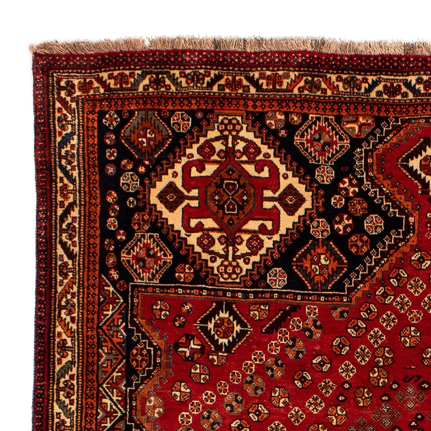 Persisk tæppe - Nomadisk - 303 x 205 cm - mørkerød