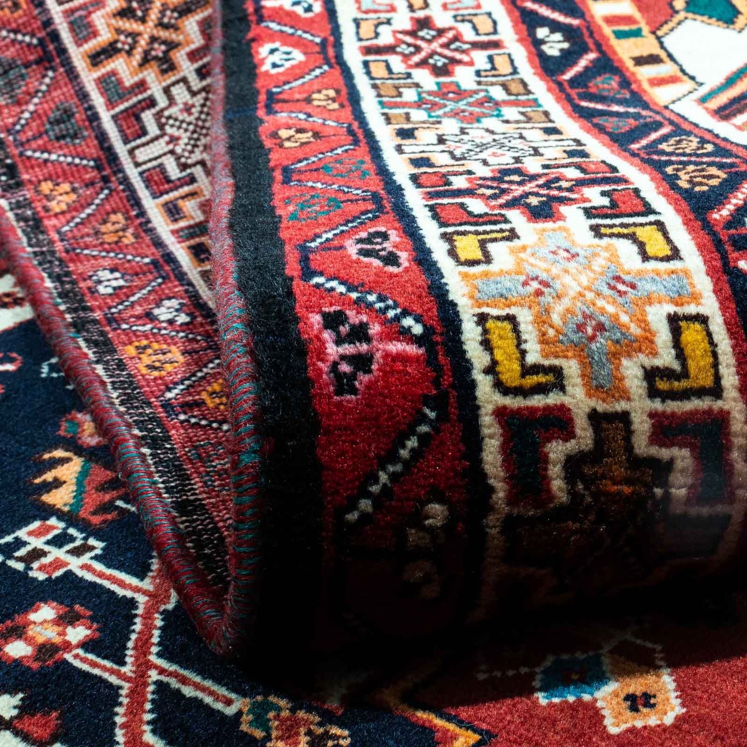 Persisk tæppe - Nomadisk - 268 x 170 cm - mørkeblå