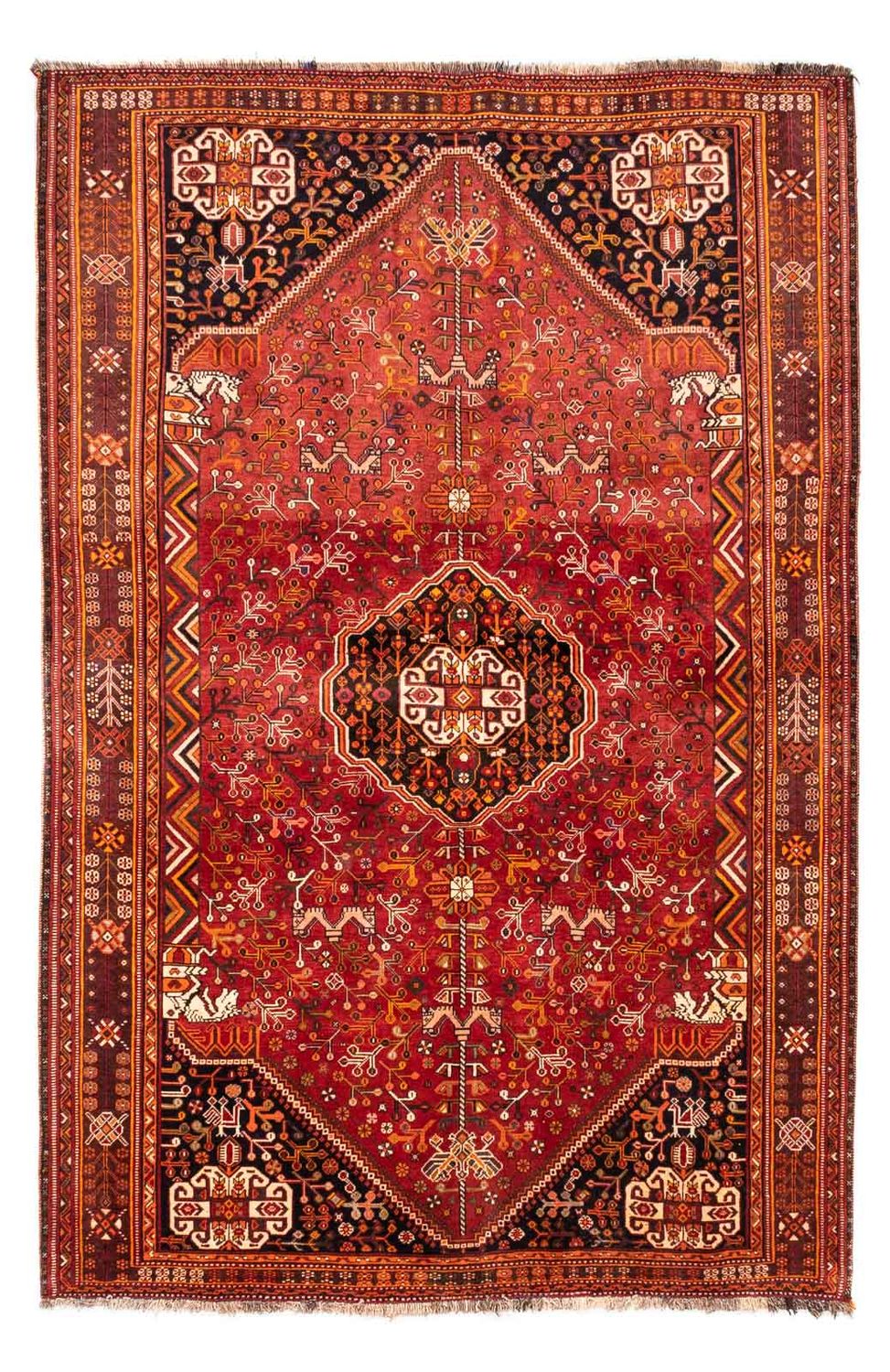 Persisk tæppe - Nomadisk - 255 x 162 cm - rød