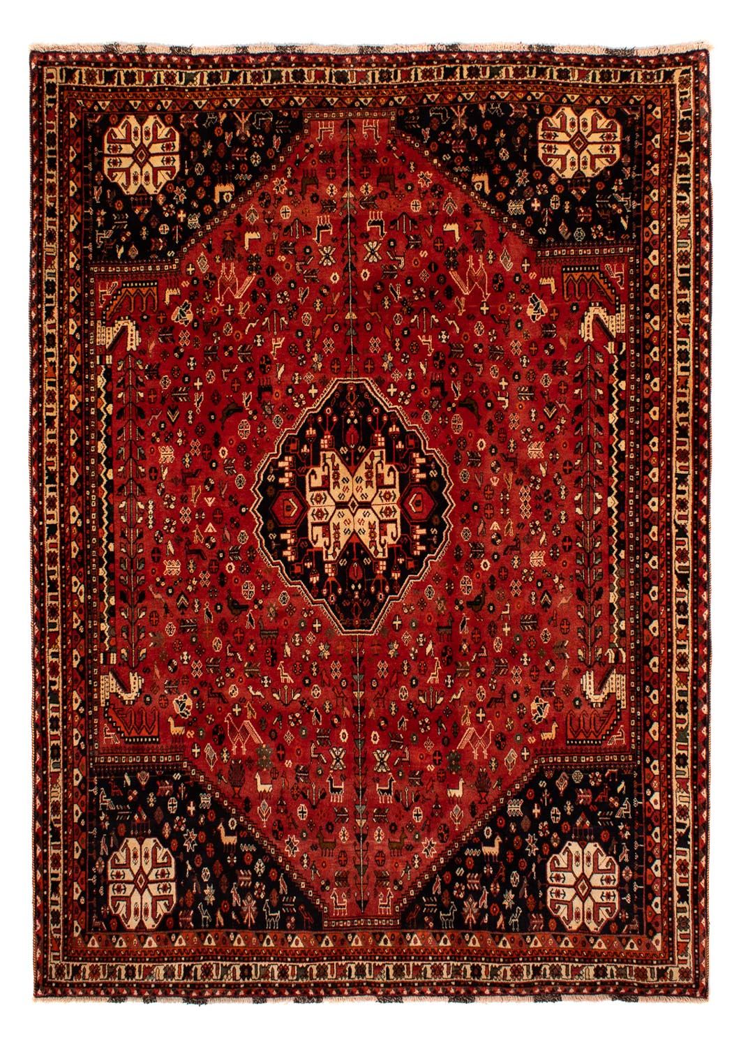 Persisk tæppe - Nomadisk - 282 x 213 cm - mørkerød