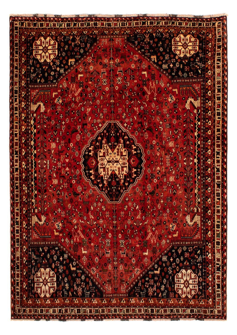 Persisk tæppe - Nomadisk - 282 x 213 cm - mørkerød