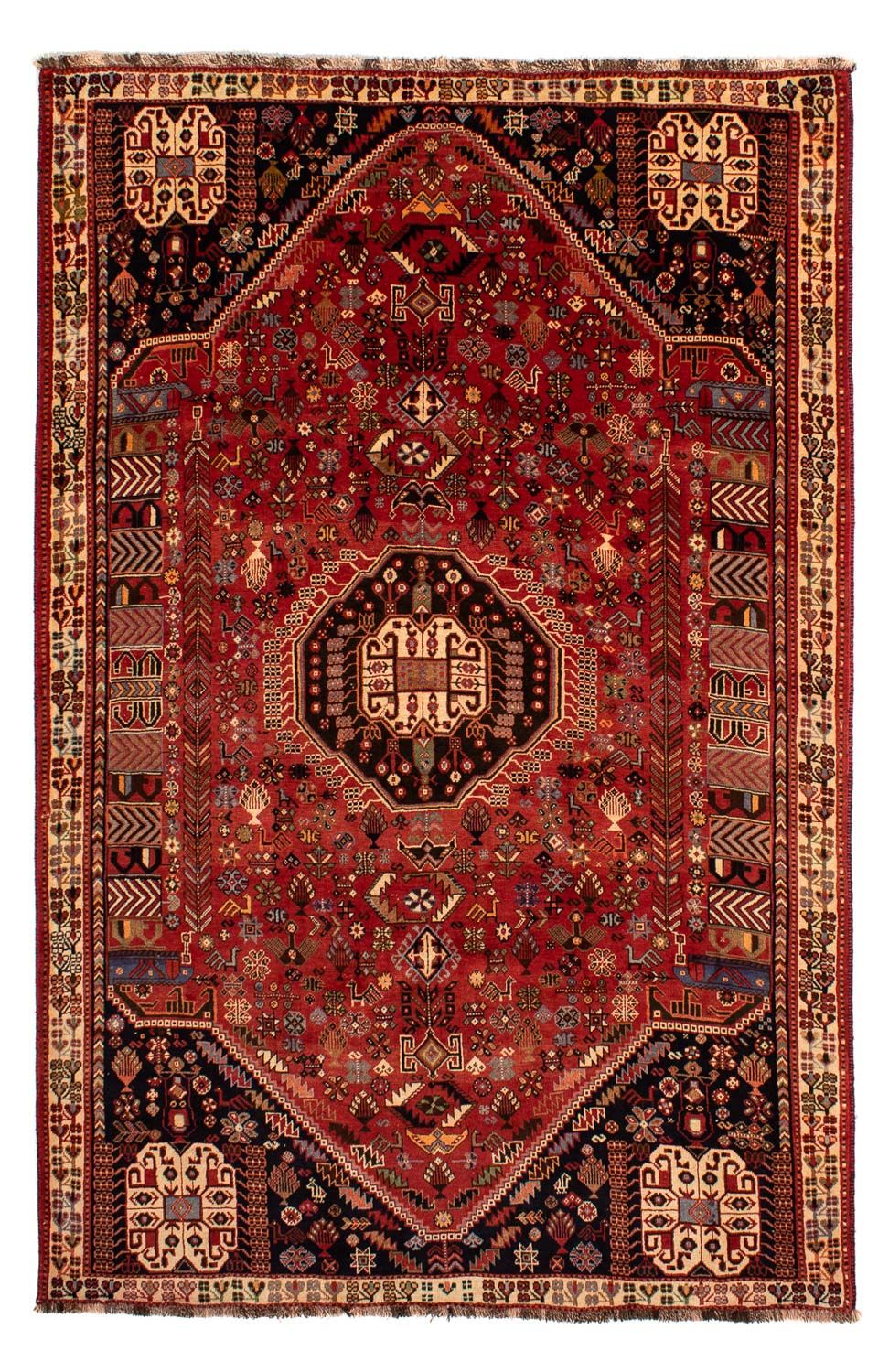 Persisk tæppe - Nomadisk - 290 x 184 cm - mørkerød