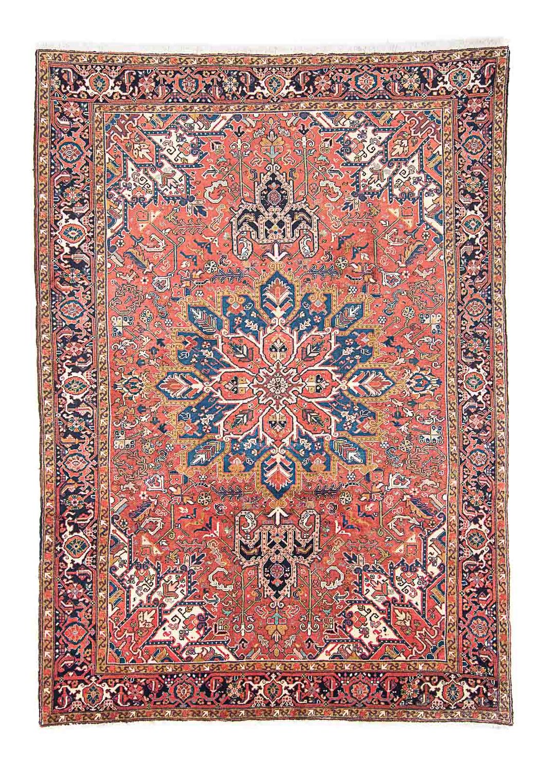 Persisk tæppe - Nomadisk - 326 x 234 cm - lysrød