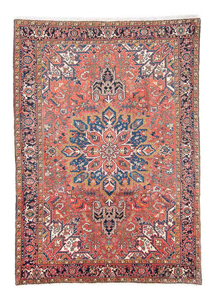 Persisk tæppe - Nomadisk - 326 x 234 cm - lysrød