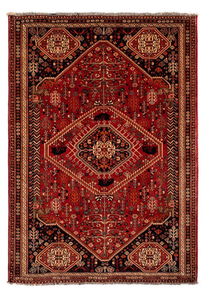 Persisk tæppe - Nomadisk - 273 x 198 cm - mørkerød